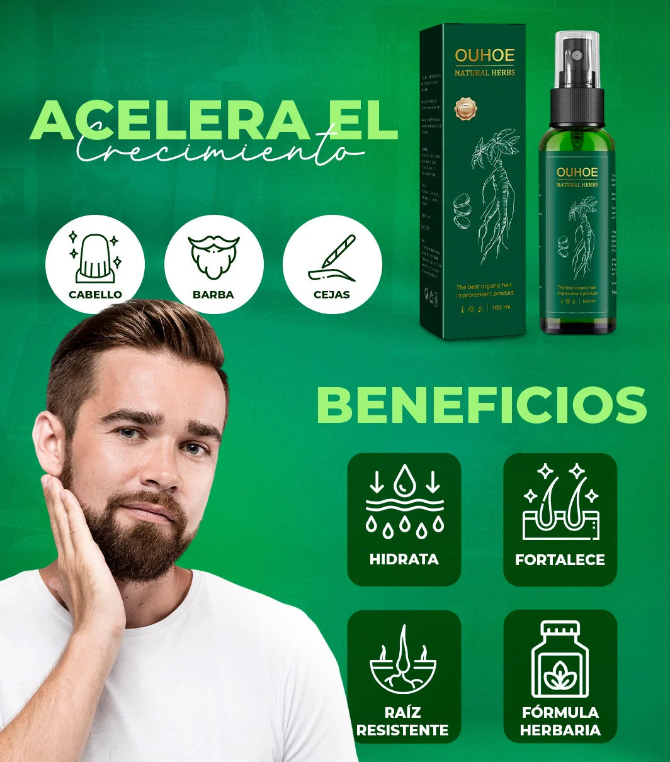 Elixir para el crecimiento de cabello OUHOE