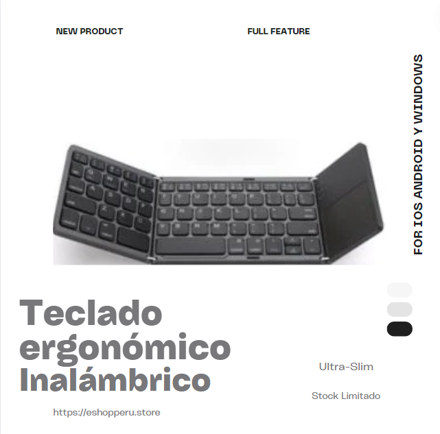 Teclado Inalámbrico para tablet, celulares y laptops